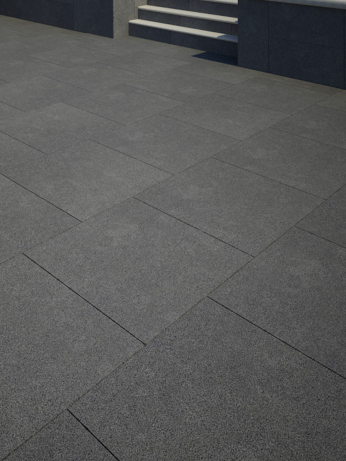 Sawnstone Anthracite Granite Effect Outdoor Porcelain Paving Slabs ...