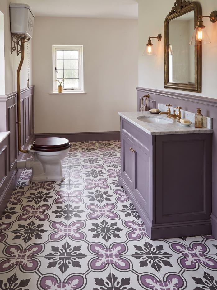 Seville Floral Rose Decor Porcelain Tile - 450x450mm