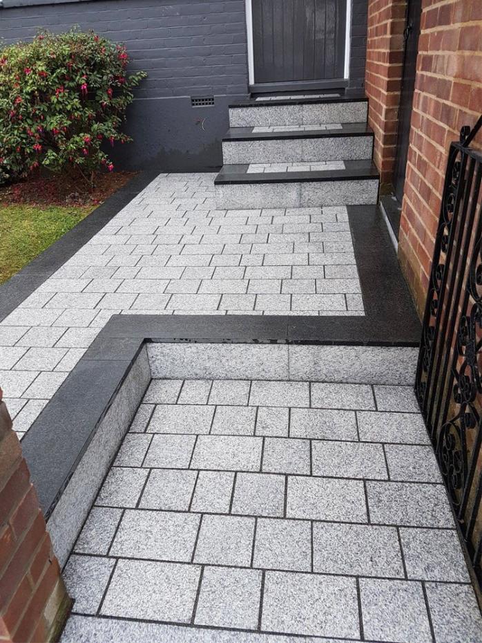 Silver Grey Granite Sawn Driveway Paving Plank Setts - 480x130x40mm