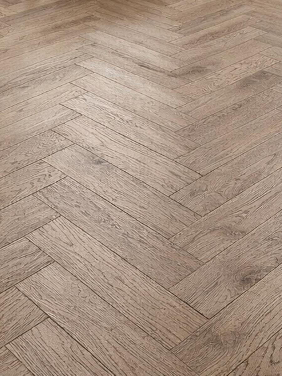Sherwood Roasted Oak Herringbone Luxury Click Vinyl Flooring Tiles - 640x128x6mm