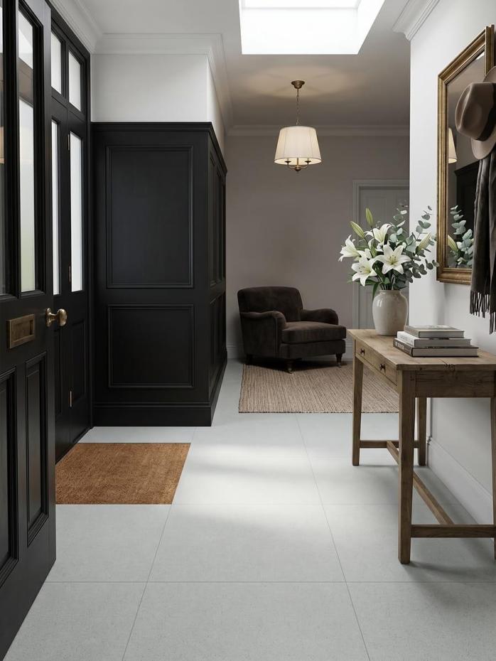 Silver Chalk Matt Protect Porcelain Tile - 600x600mm