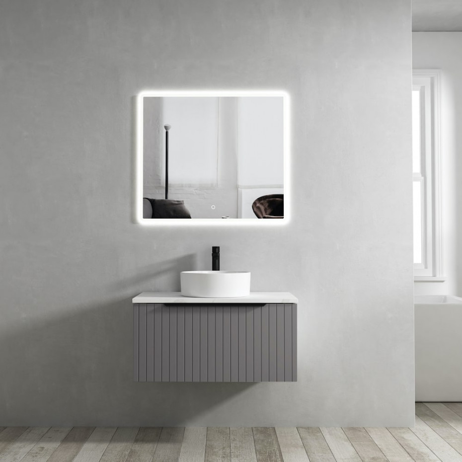 Valar Light Fluted Vanity With Basin - 800mm