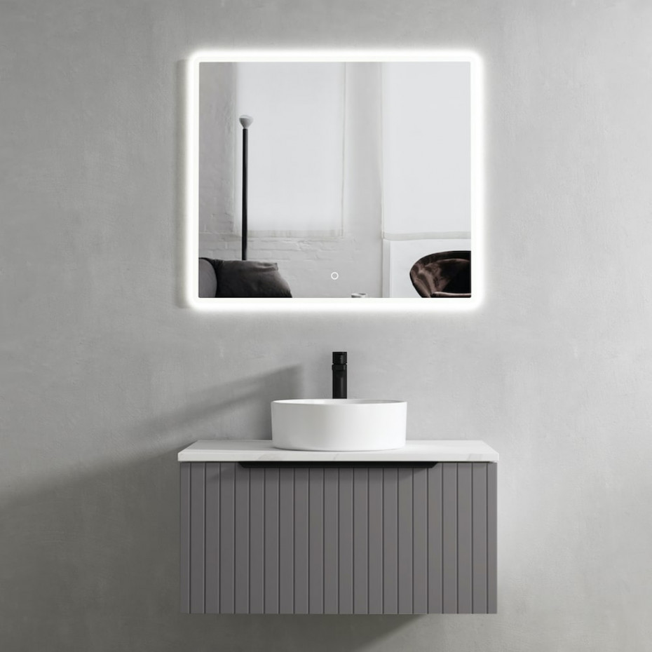 Valar Light Fluted Vanity With Basin - 800mm