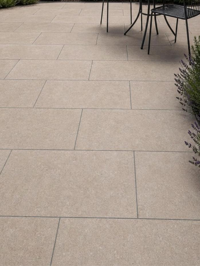 Sinai Pearl Limestone Effect Porcelain Paving Slabs - 900x600x20mm