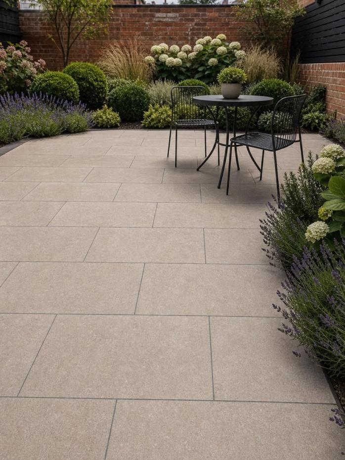 Sinai Pearl Limestone Effect Porcelain Paving Slabs - 900x600x20mm