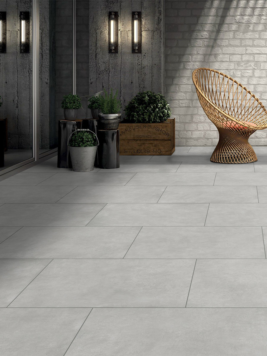 Smoke Sky Outdoor Porcelain Paving Slabs - 900x600x20mm