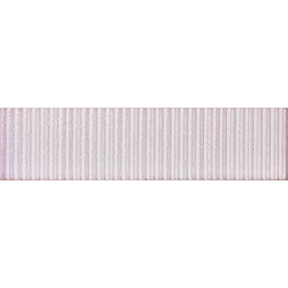 Fluted Pink Decor Wall Tile - 75x300mm