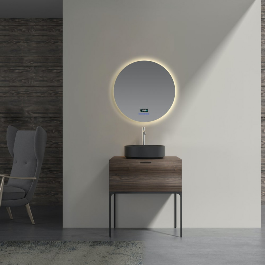 Belmont Solid Wood Fluted Vanity - 700mm