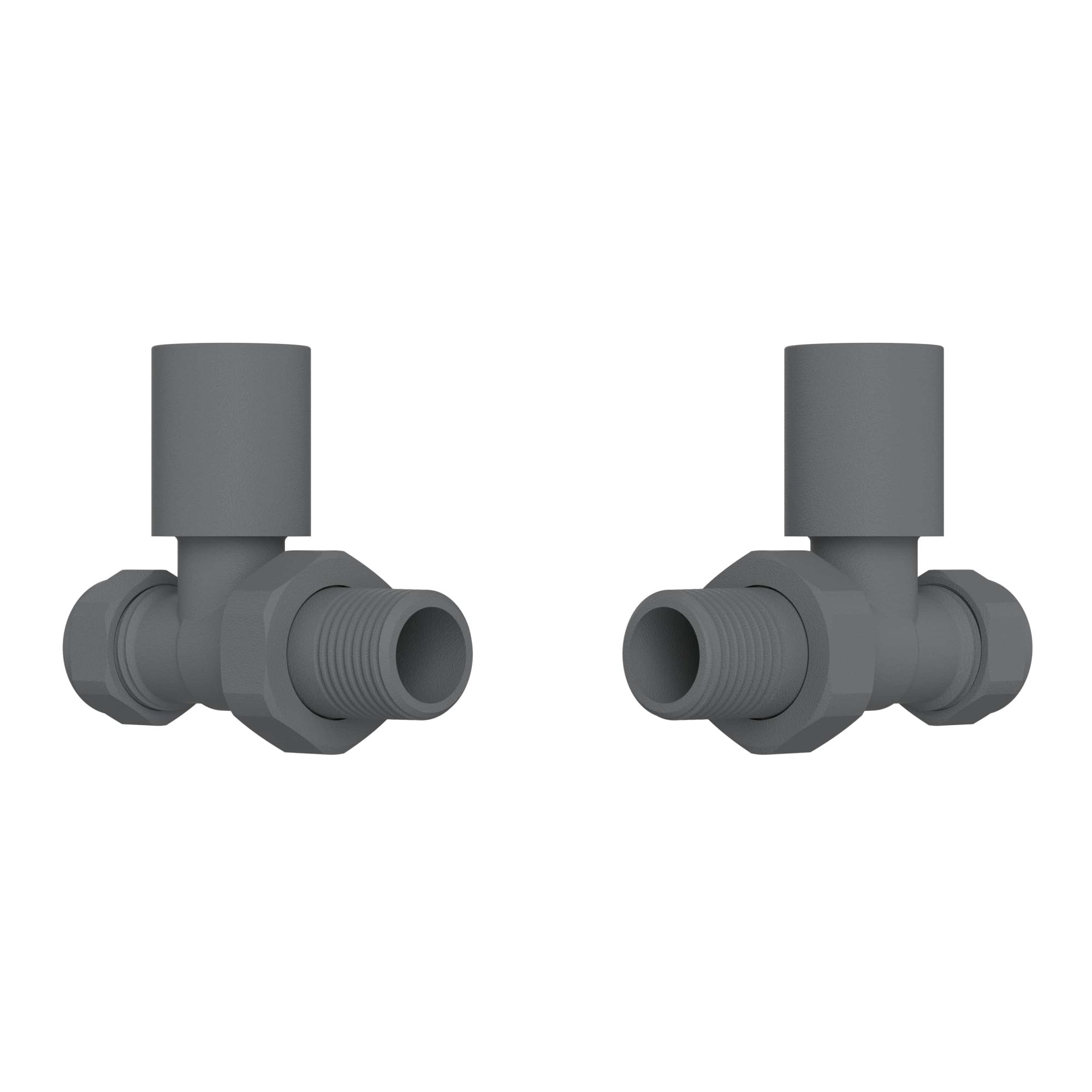 Anthracite Straight Radiator Valves (Pair) - 15mm Anthracite Straight Radiator Valves (Pair) - 15mm