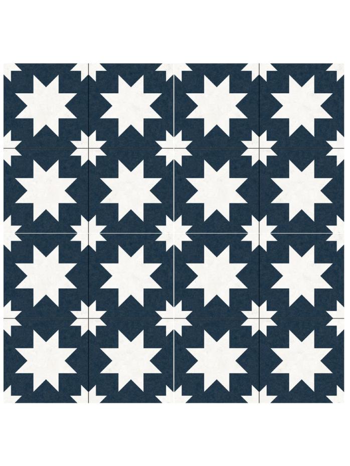 Stella Navy Decor Wall & Floor Tile - 450x450mm