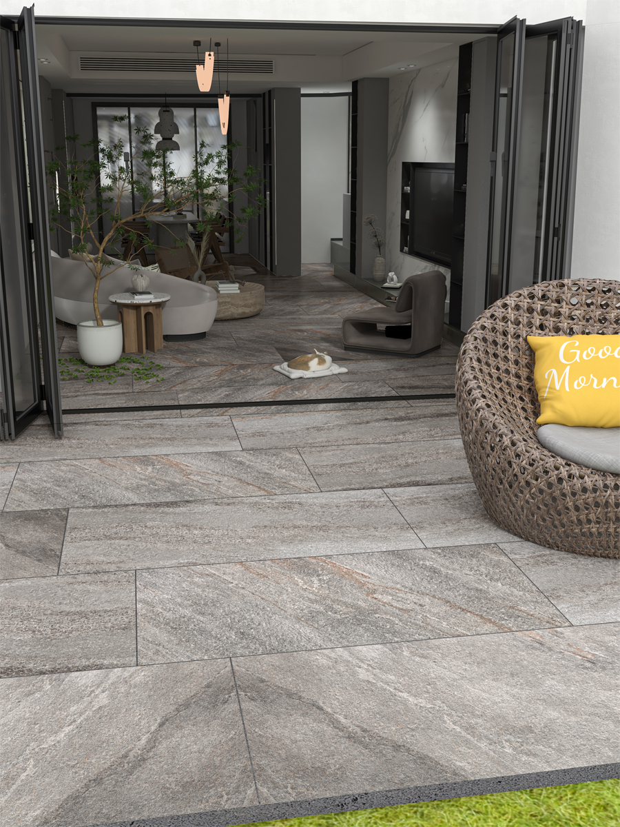 Stone Quartz Italian Outdoor Porcelain Tile - 1200x600x20mm