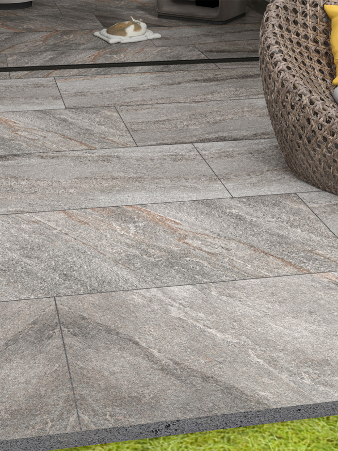 Stone Quartz Italian Outdoor Porcelain Slabs - 1200x600x20mm (Last Pack)