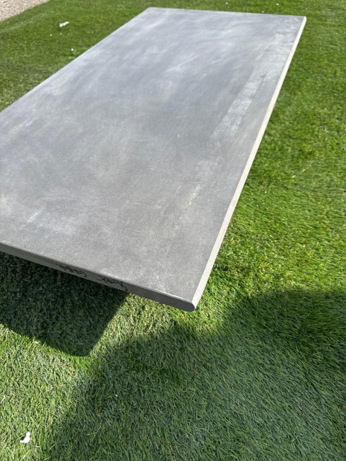 Street Graphite porcelain bullnose tile 900x450x20mm