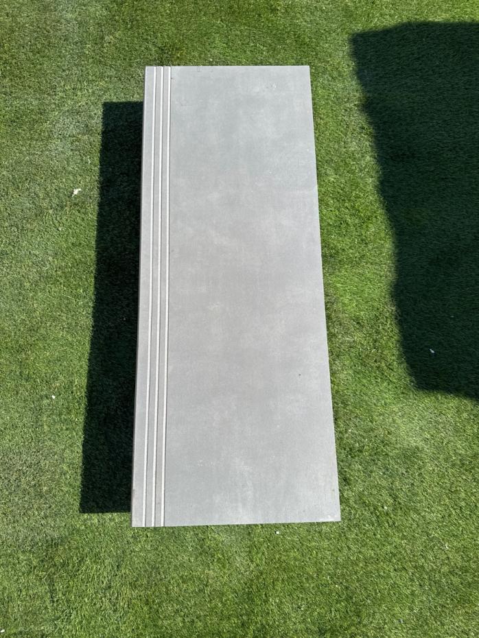 Street Grey Porcelain Bullnose Tiles - 900x300x20mm
