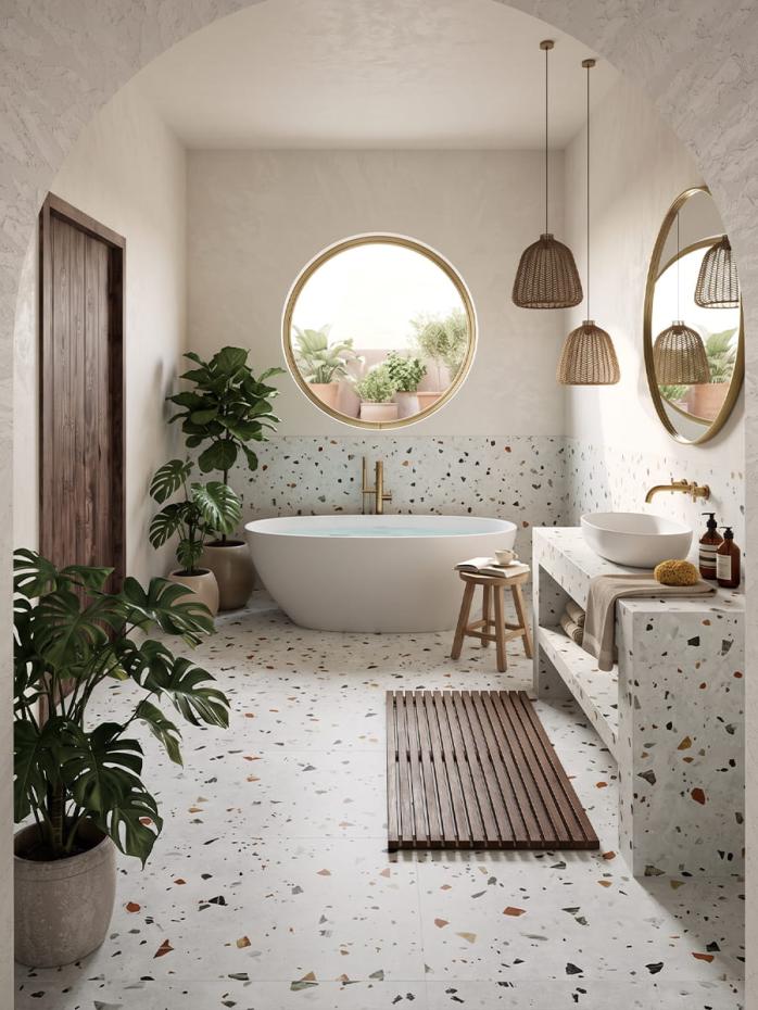 Terrazzo Pastle Porcelain Tiles - 600x600x12mm