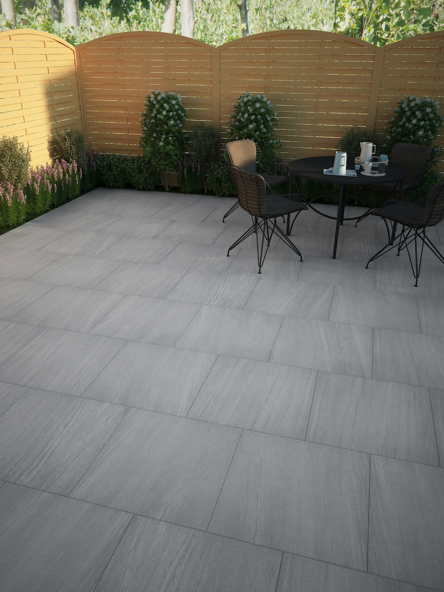 Terra Home Grau Vitrified Porcelain Paving slabs - 600x600 pack