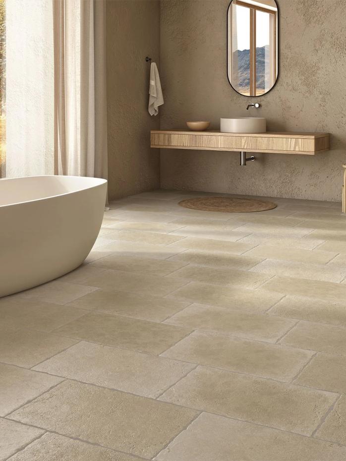 Texas Sand Antique Chiselled Edge Porcelain Tile - 600x400x9.5mm