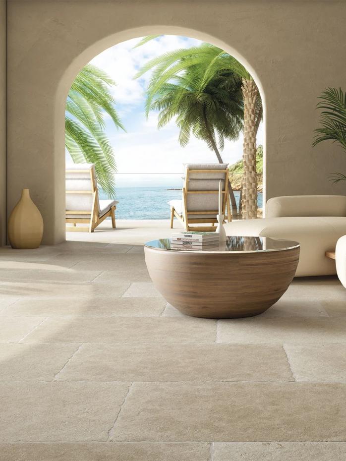 Texas Sand Antique Chiselled Edge Porcelain Slab - 905x605x20mm