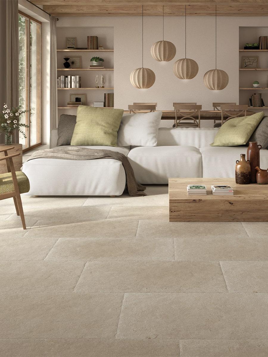 Texas Sand Antique Chiselled Edge Porcelain Tile - 600x400x9.5mm