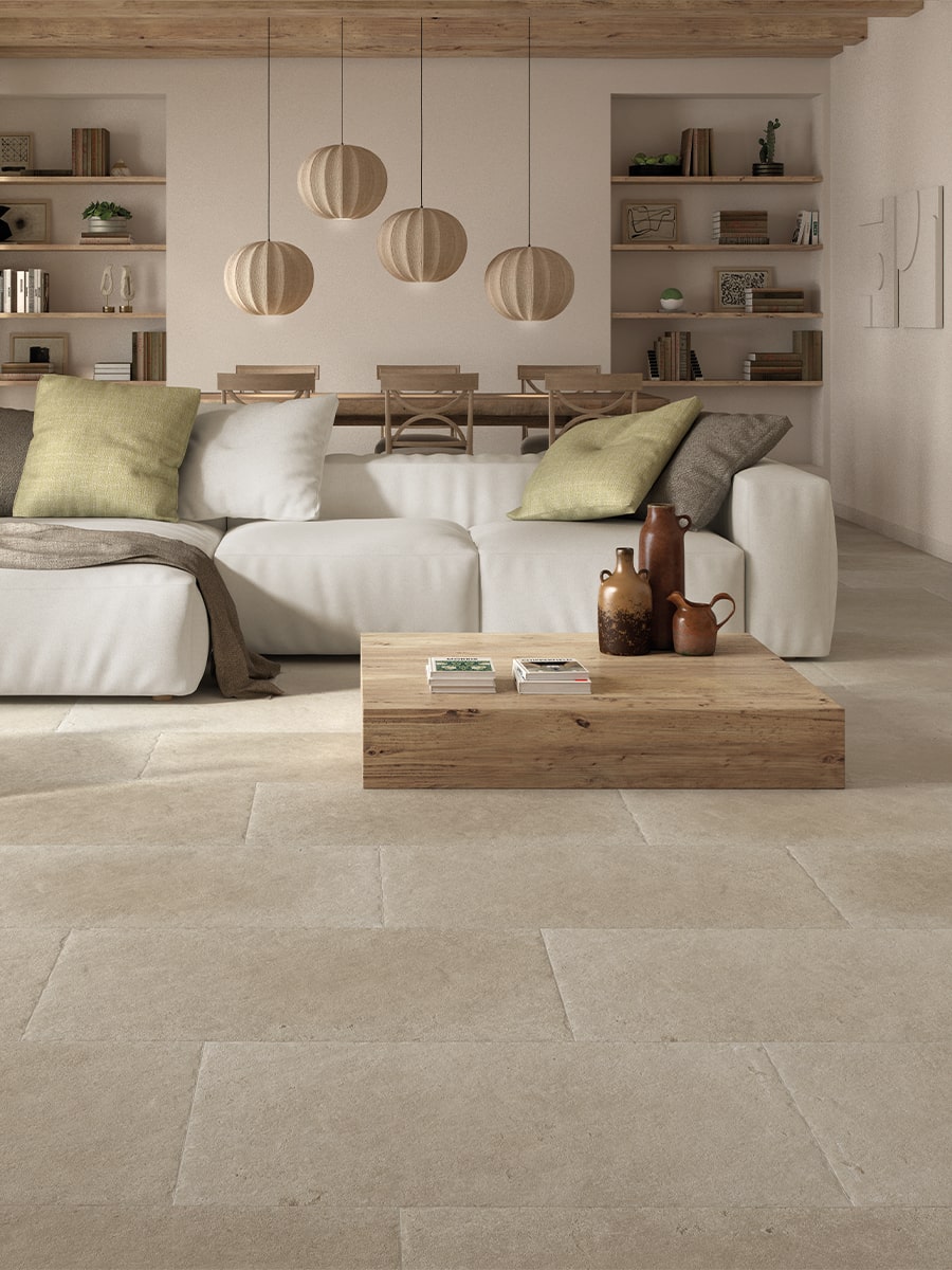 Texas Sand Antique Chiselled Edge Porcelain Tile - 900x600mm