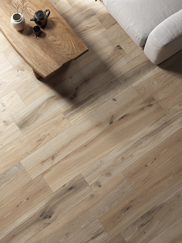 Timeless Ecru Italian Wood Effect Porcelain Tile - 1200x200mm