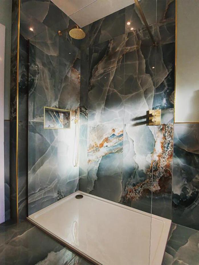 Turquoise Onyx Porcelain Tile - 1200x600mm (Birmingham Collection Only)