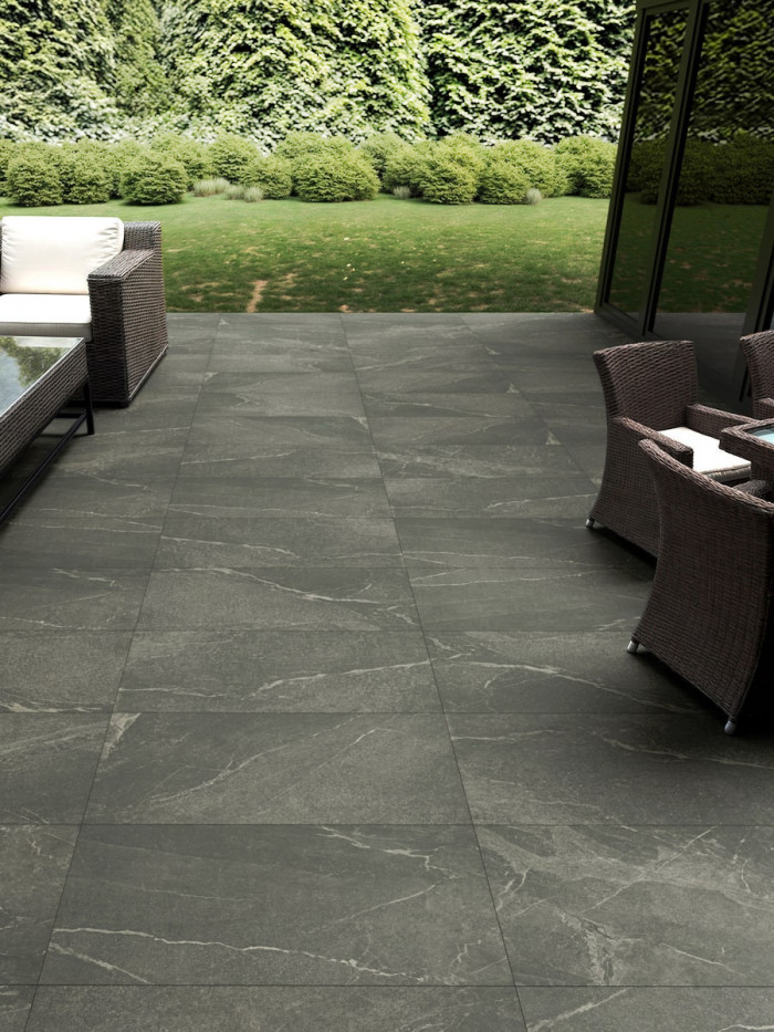 Roca Anthracite Outdoor Porcelain Slabs - 900x600x20mm (LAST PACK)