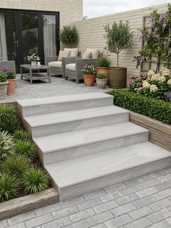 Kandla Grey Bullnoses for Steps & Coping - 900x300mm