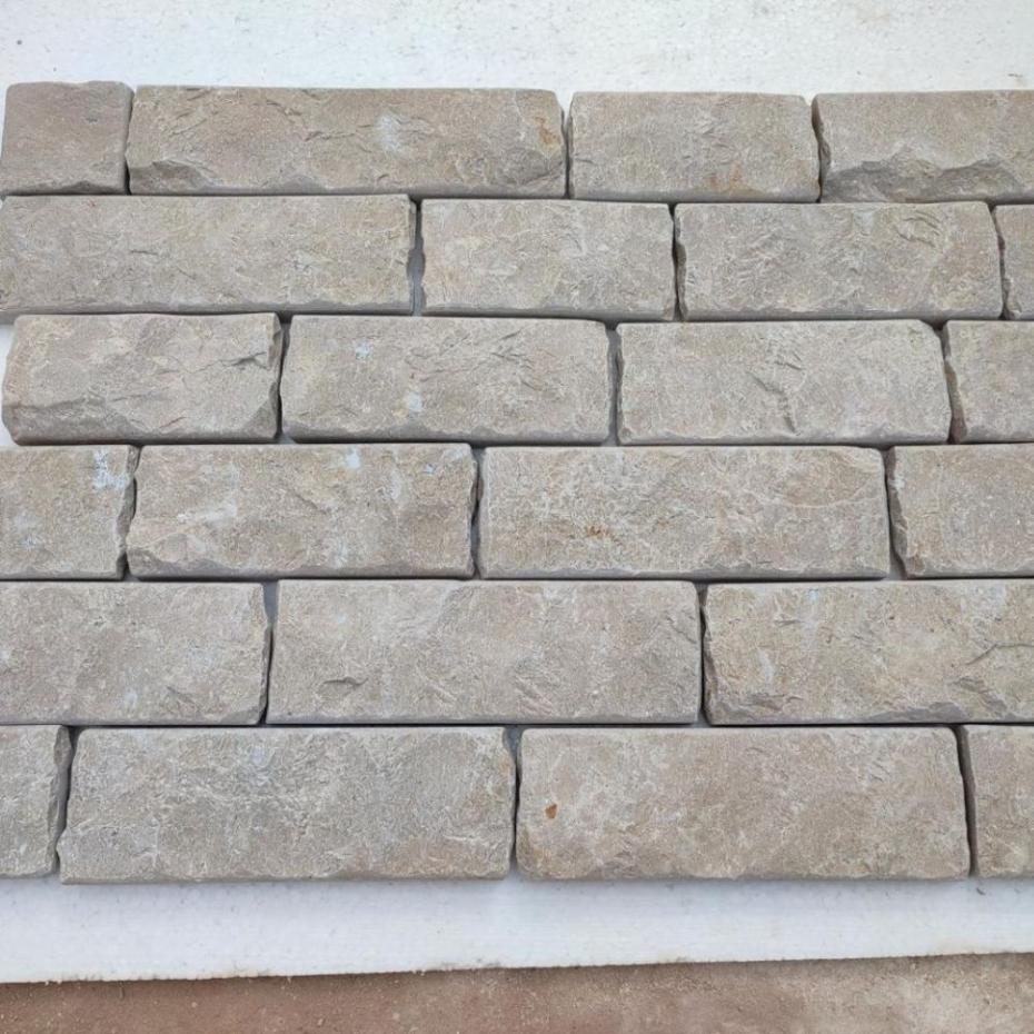 Dijon Splitface Tumbled Limestone Walling- 100 FL x 22mm