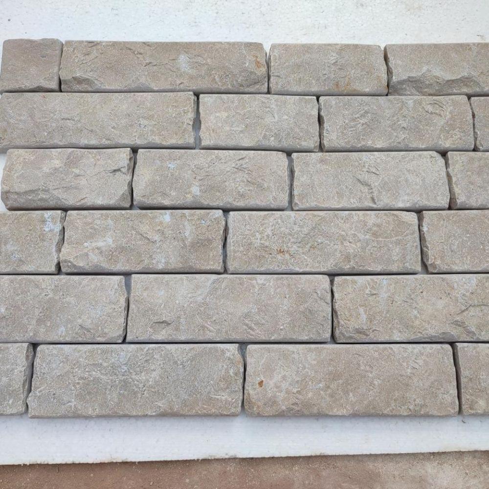 Dijon Splitface Tumbled Limestone Walling- 100 FL x 22mm