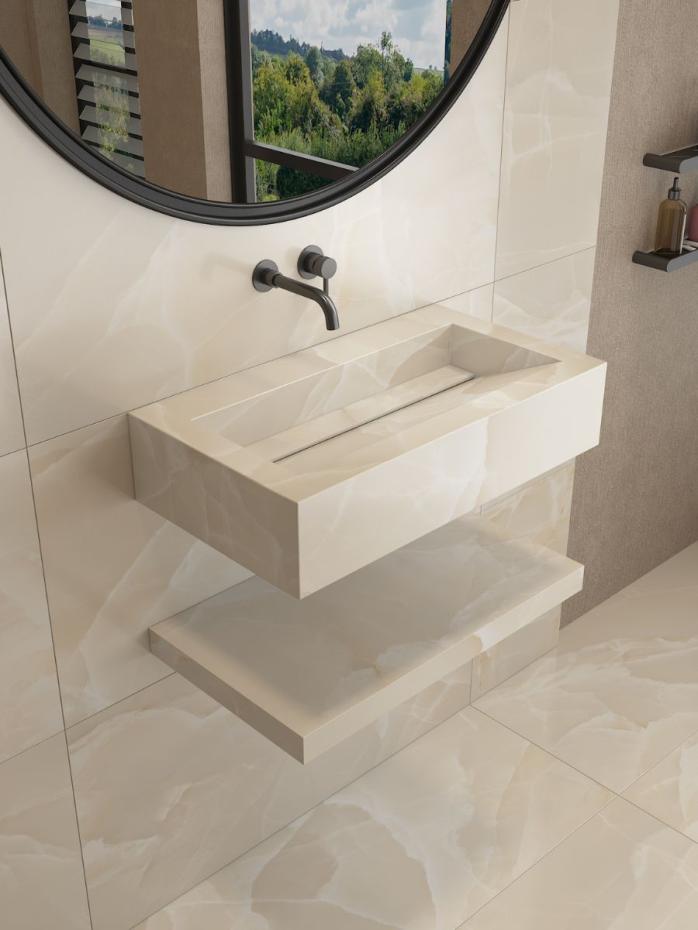 Onyx Sable Pulido Sink and Shelf - 600mm / 800mm