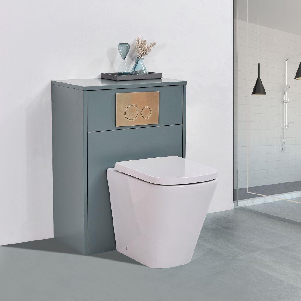 Manor Twilight Blue Freestanding WC Unit With Toilet, Water Tank & Flush Plate - 600mm