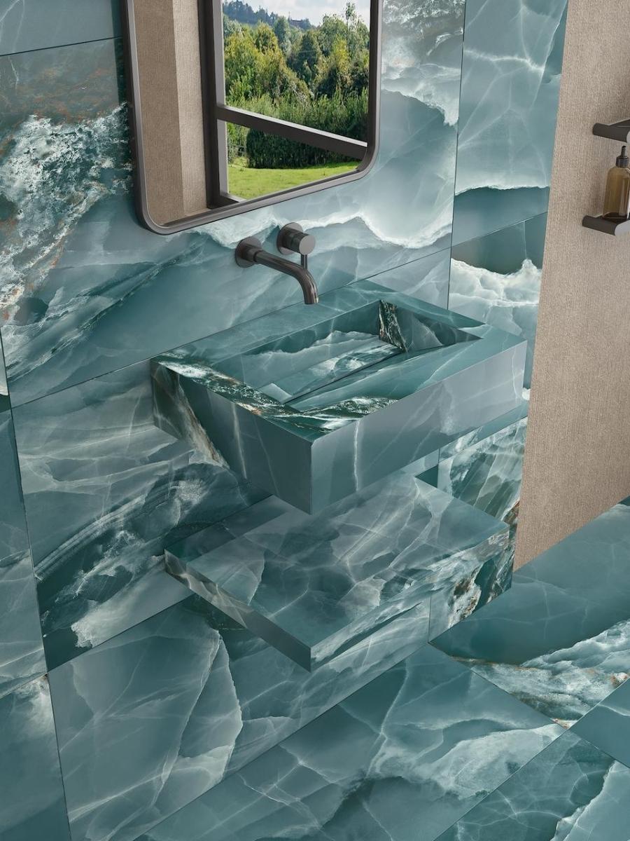 Onyx Turquoise Pulido Sink and Shelf - 600mm / 800mm