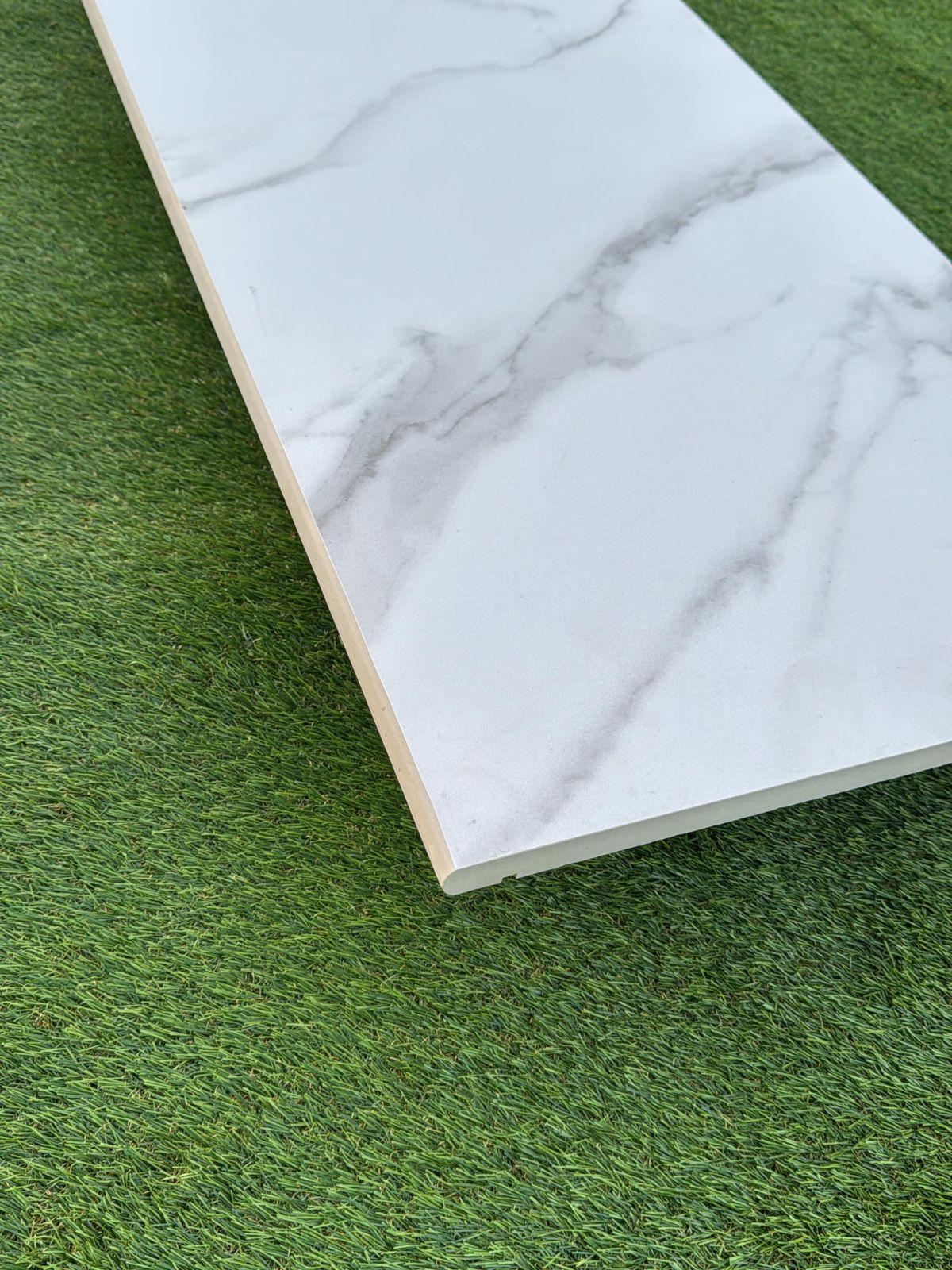 Carrera Marble Porcelain Bullnose for Coping and Edging - 900x450x20mm
