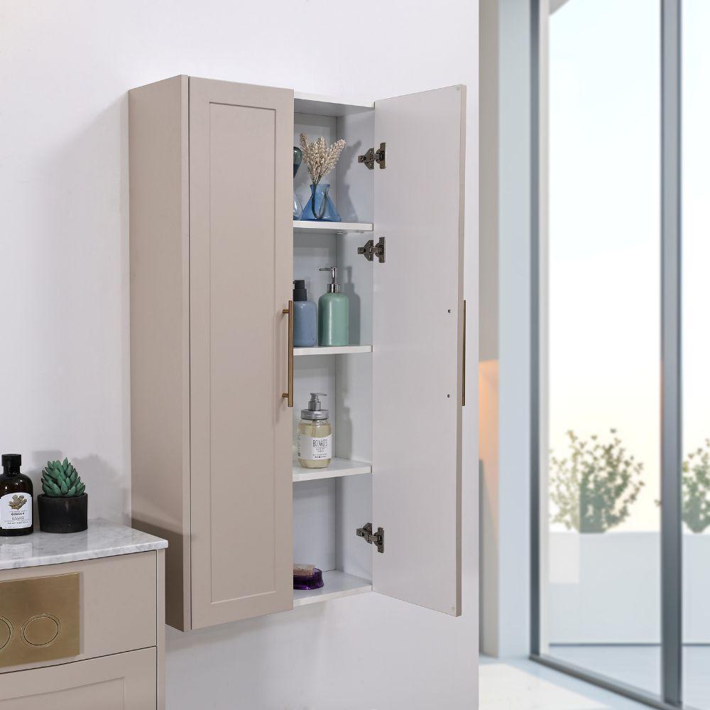 Imperial Light Beige Complete Freestanding Vanity Unit Set With Side Cabinet- 1200mm