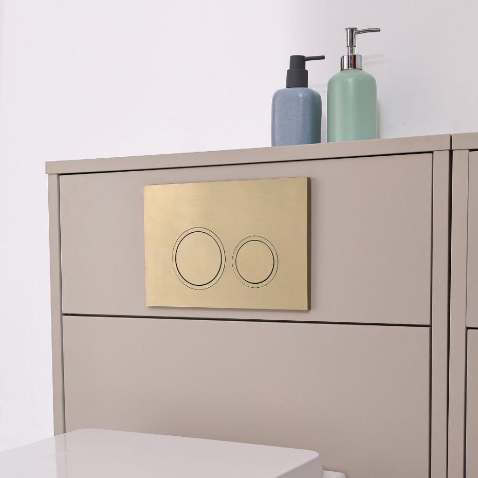 Manor Light Beige Combination Bathroom Suite - Vanity Unit with WC unit & Toilet - 1200mm