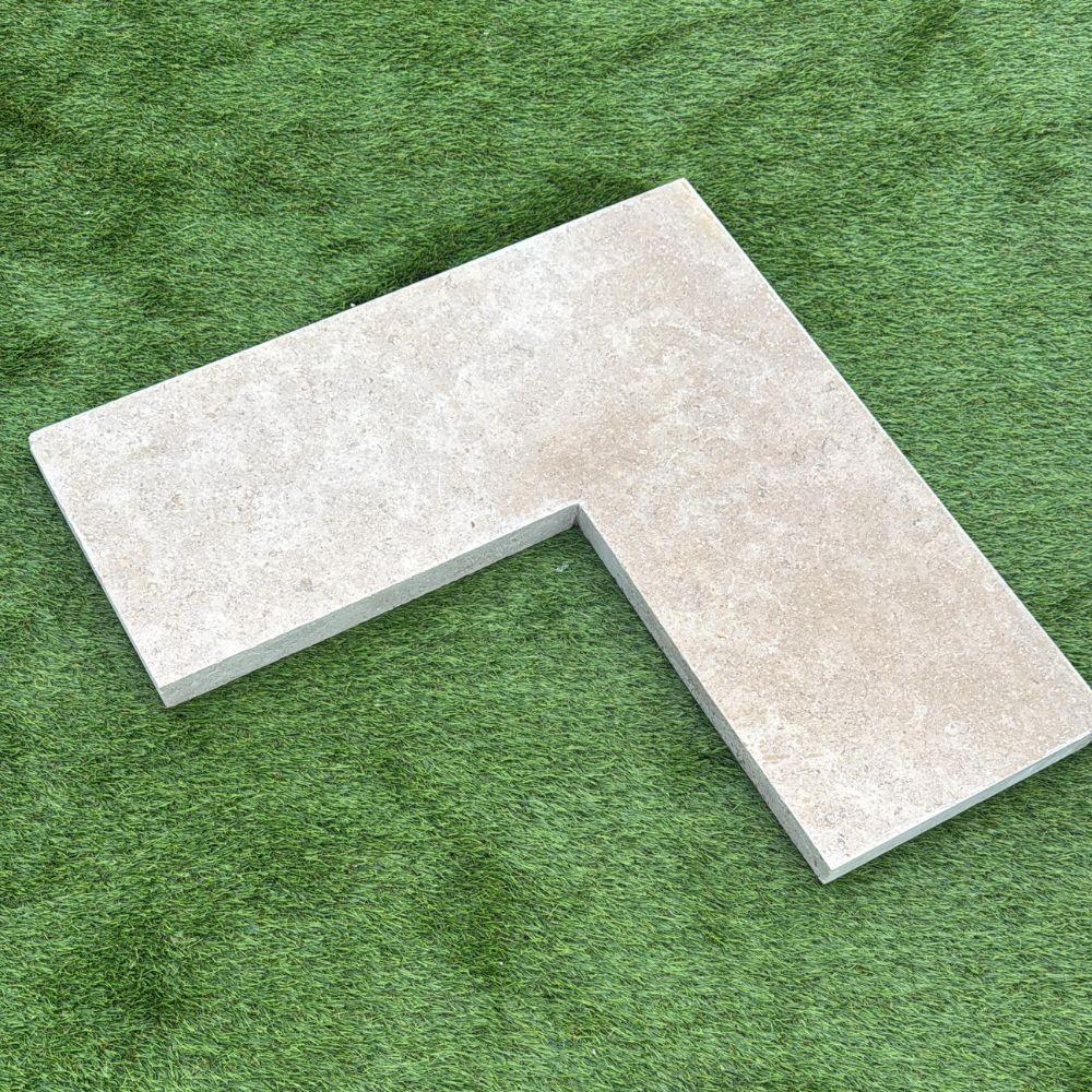 Dijon Limestone Corner Wall Coping - 600x250x30mm