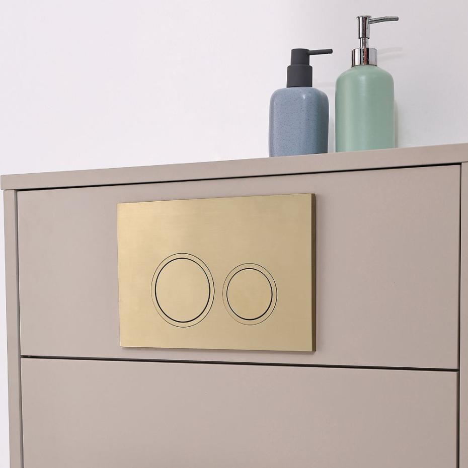 Manor Light Beige Freestanding WC Unit With Toilet, Water Tank & Flush Plate - 600mm