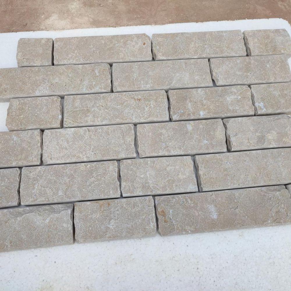 Dijon Splitface Tumbled Limestone Walling- 100 FL x 22mm