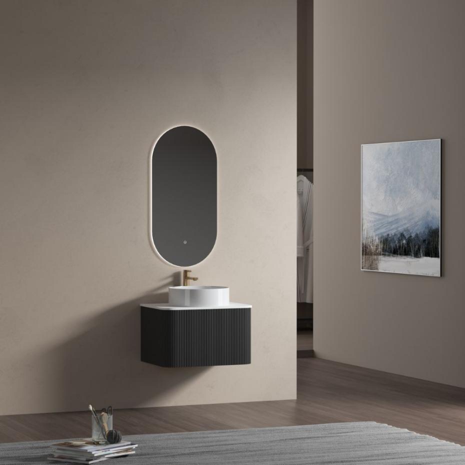 Bali Matt Black Vanity - 600mm