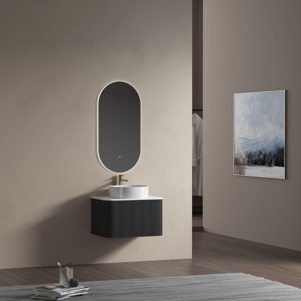 Bali Matt Black Vanity - 600mm