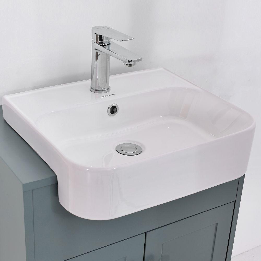 Manor Twilight Blue Freestanding Vanity Unit with Basin Unit - 600mm