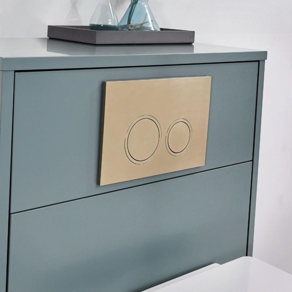 Manor Twilight Blue Freestanding WC Unit With Toilet, Water Tank & Flush Plate - 600mm