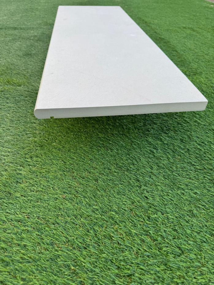 20mm off white porcelain bullnose tile