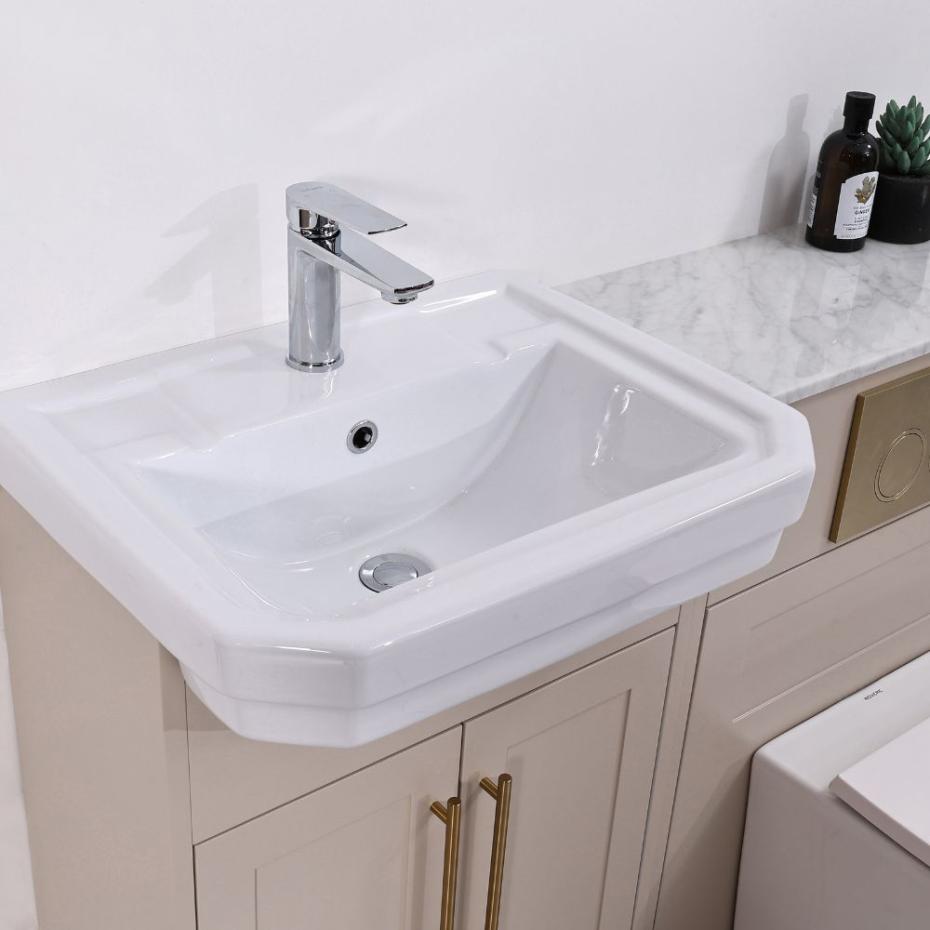 Imperial Light Beige Combination Bathroom Suite - Vanity Unit with WC unit & Toilet - 1200mm