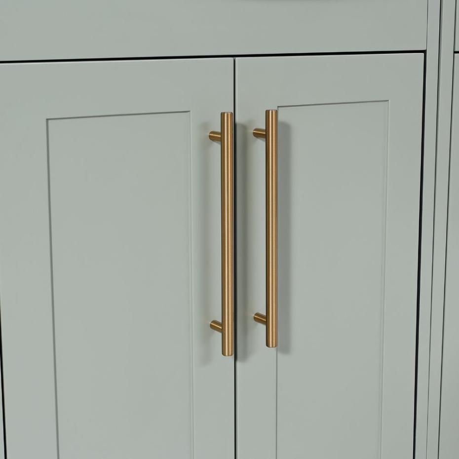 Imperial Sage Green Complete Freestanding Vanity Unit Set With Side Cabinet- 1200mm