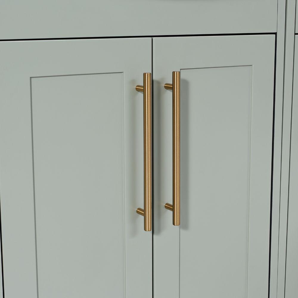 Imperial Sage Green Complete Freestanding Vanity Unit Set With Side Cabinet- 1200mm