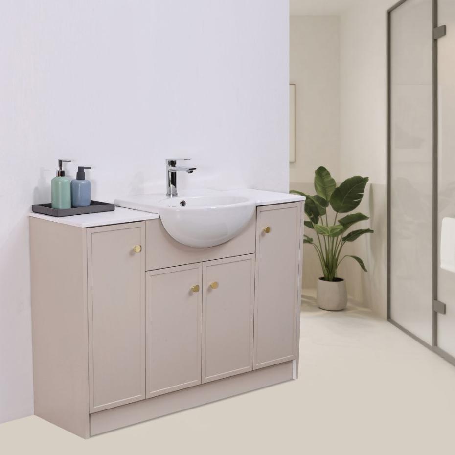 Hampton Light Beige Freestanding Vanity Unit - 1200mm