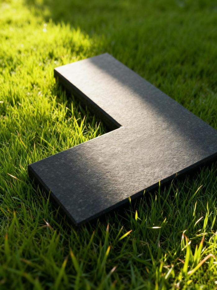 Basalt Black Corner Wall Coping - 600x350x30mm