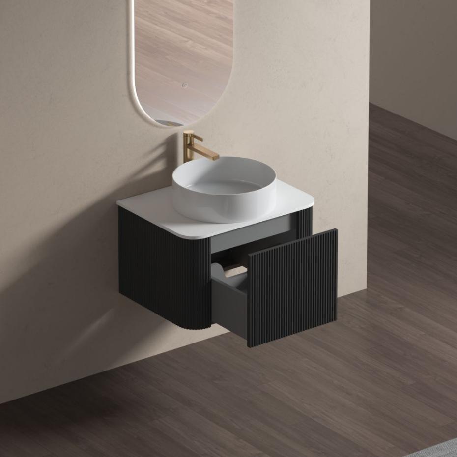 Bali Matt Black Vanity - 600mm